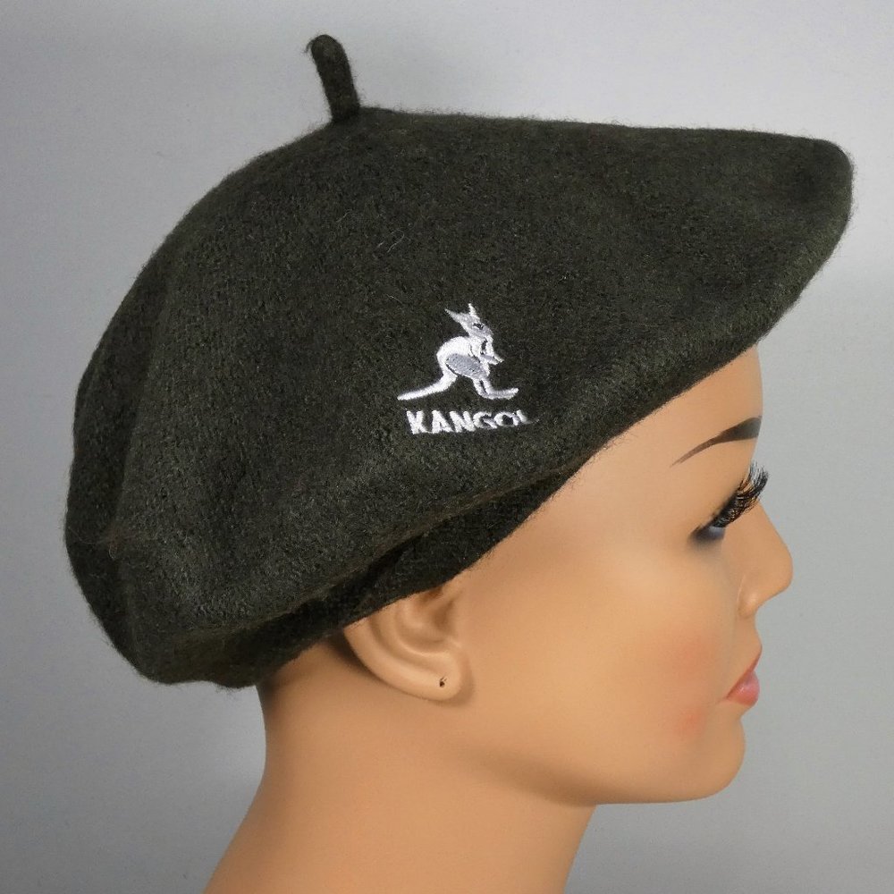 Stylish Fun Knit Beret Cap Hat Olive Green One Size Unisex